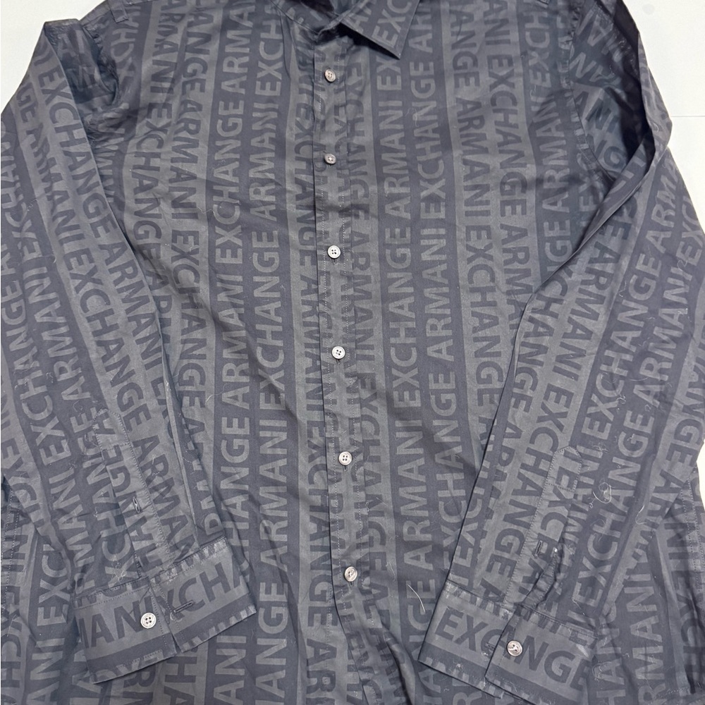 Armani ExchangeBlack and Gray Men's Shirt